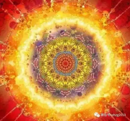 美丽的曼陀罗图连接着宇宙的能量