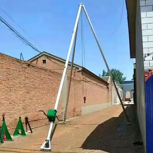 独角扒杆 独角抱杆立杆 三角拔杆 洪涛电力