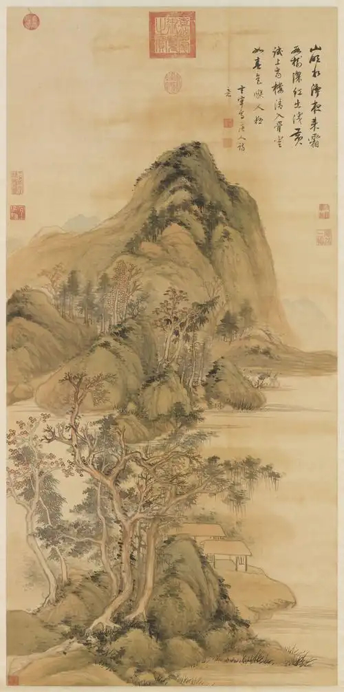 董其昌山水画作品董其昌青绿山水画