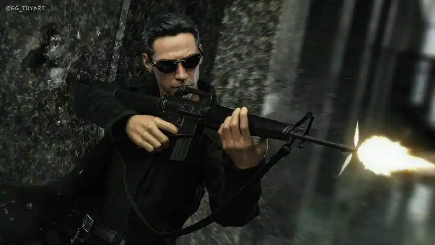 《黑客帝国 》尼奥1:6比例珍藏人偶官方实物图