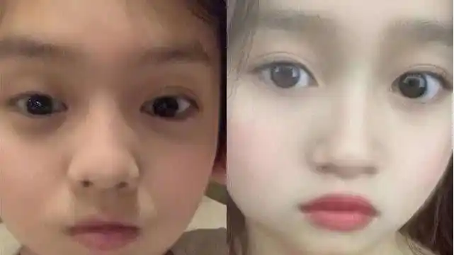 鹿晗关晓彤晒宝宝滤镜自拍,两人做同款表情狗粮有点萌