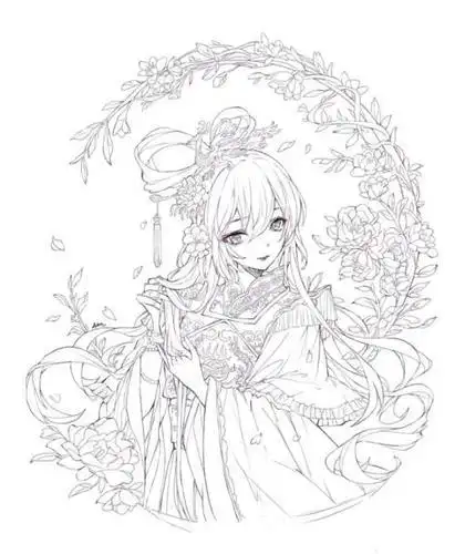 简笔画国风美少女第4页古装简单简笔画图片大全内容有唯美的动漫古装