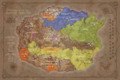 wow艾泽拉斯的地图究竟有多大呢?