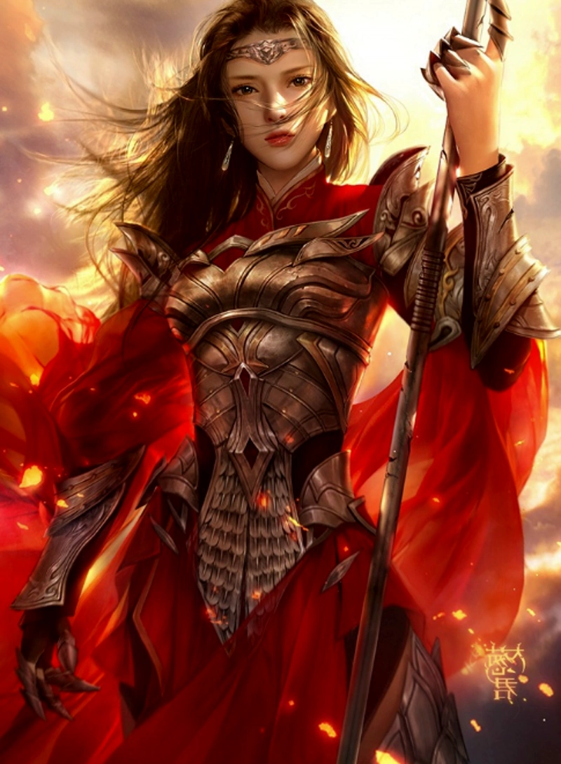 古风动漫超美女将军:散乱的悲伤,无处安放!