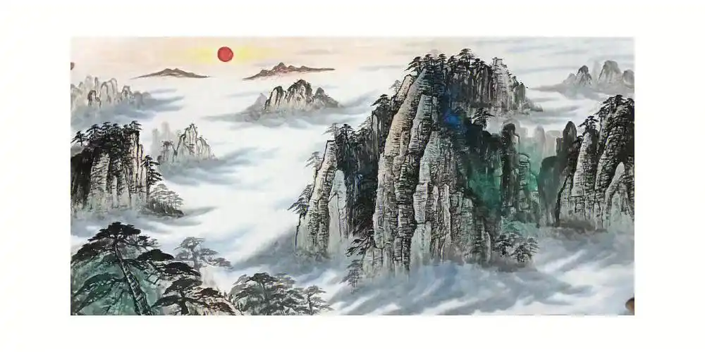 国画山水画四尺山水