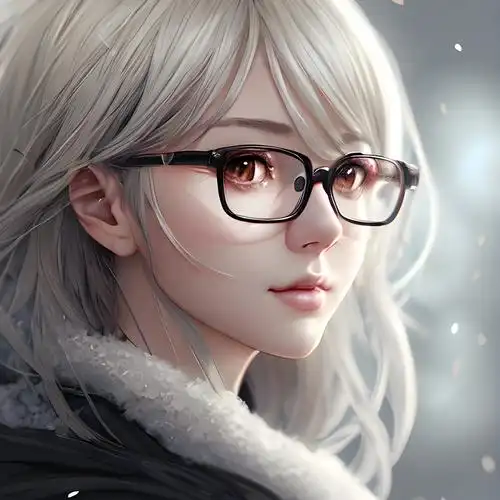 美女头像 可爱 霸气 高冷侧脸戴眼镜