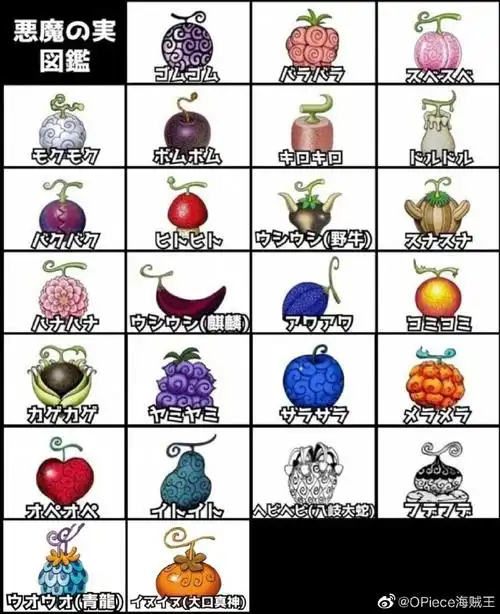 恶魔果实图鉴,你还想知道哪些恶魔果实的样子?