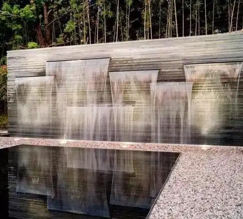 济南室内水幕墙设计济南微型水幕墙济南别墅小水景