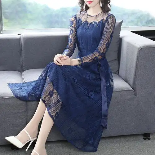 共729 件蕾丝网纱连衣裙子新款相关商品