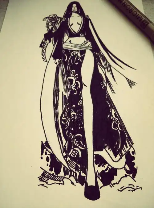 手绘海贼王 女帝 霸气
