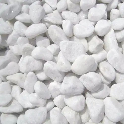 natural snow white beach pebbles cobble landscaping stone