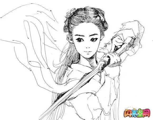 花千骨简笔画图片