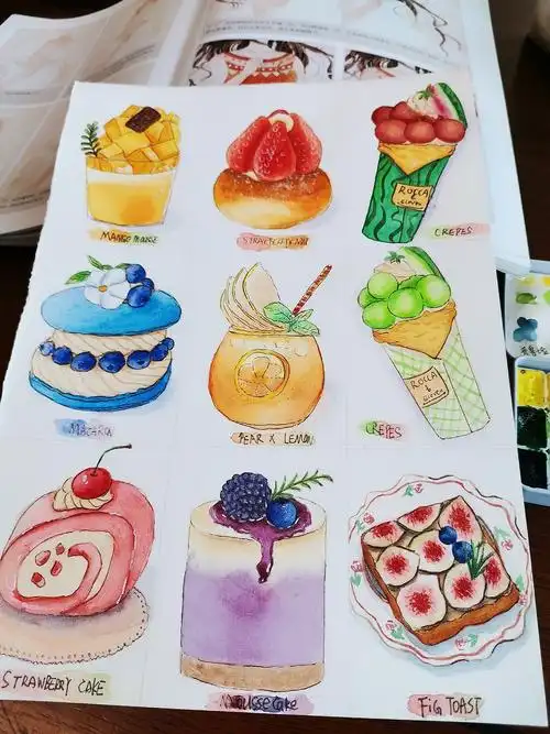 夏日甜品|插画|商业插画|爱画画的安仔 - 原创作品 - 站酷 (zcool)