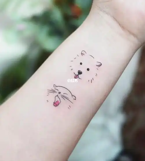 香港纹身  #猫狗双全  #我家宠物好可爱  #宠物纹身  #迷你纹身