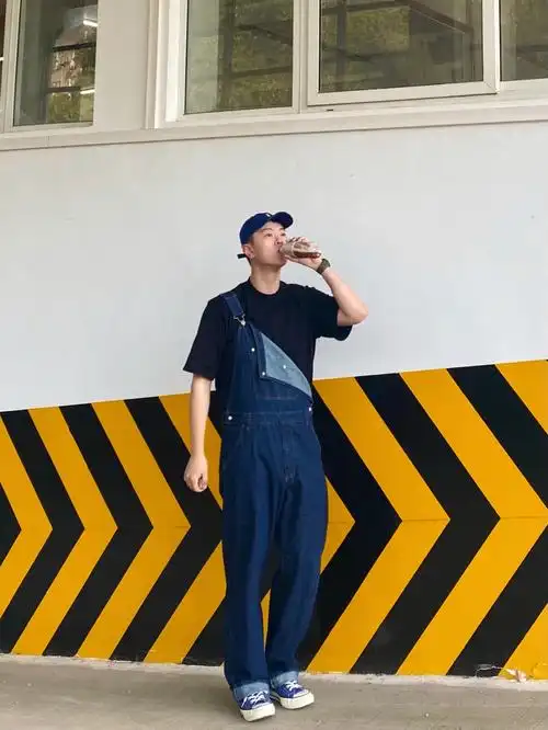 ootd  #男生穿搭  #背带裤