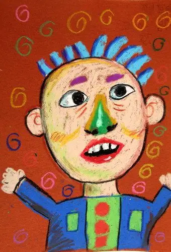 我的自画像/少儿绘画作品/儿童画/网络美术馆_中国少儿美术教育网