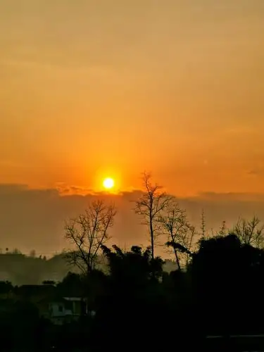 村落,古寨,日暮,黄昏.