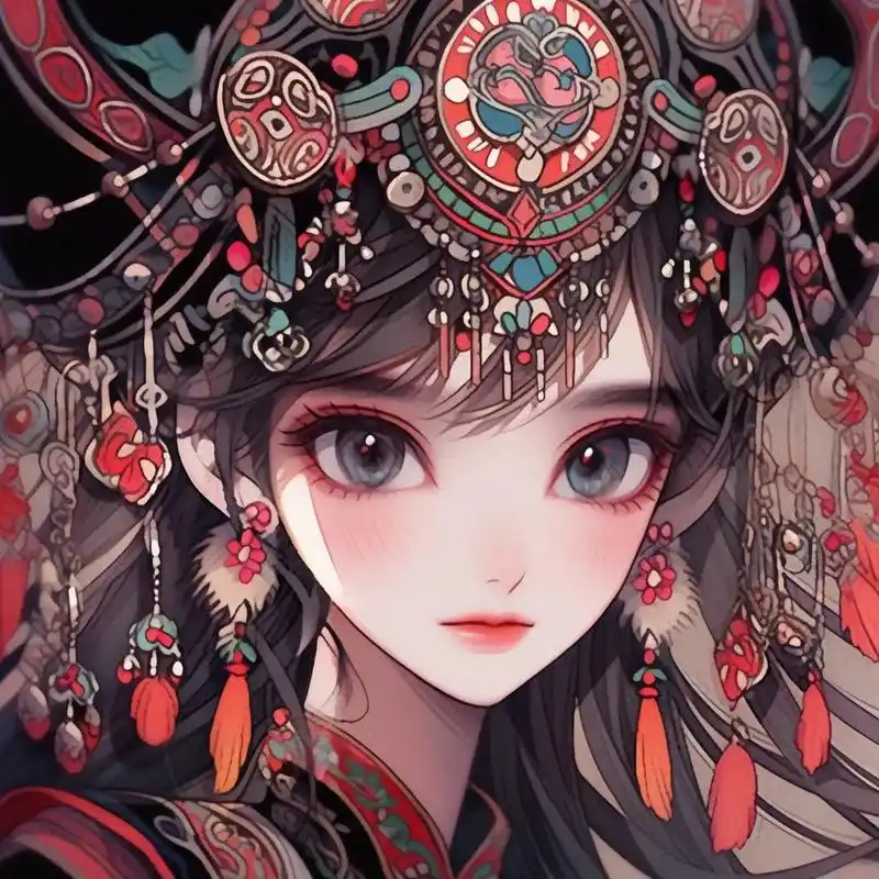 国潮民族风女生头像 676767