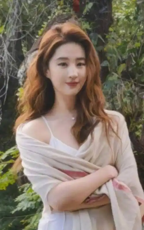 首先,刘亦菲的白色吊带长裙设计十分精致,凸显出她优雅的气质.