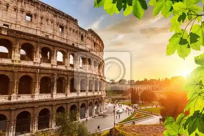 colosseum at sunset