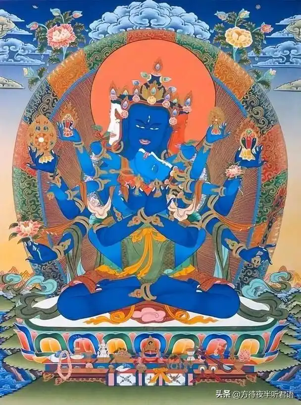 藏传佛教法相:宗喀巴大师的守护神密集金刚