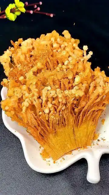 在家就可以炸金针菇,又香又脆