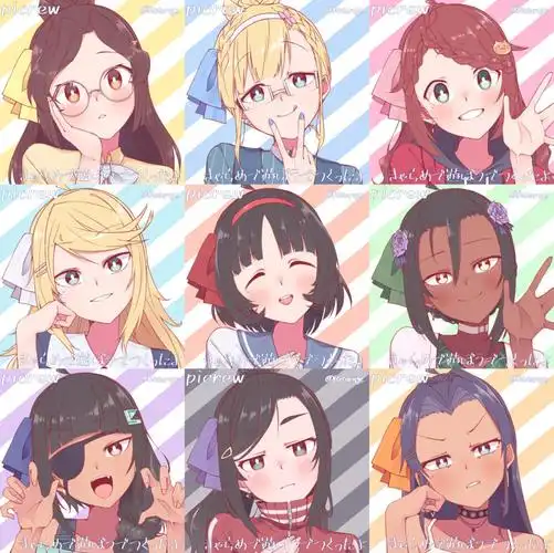 【自捏】姐妹多人头像,迪士尼公主