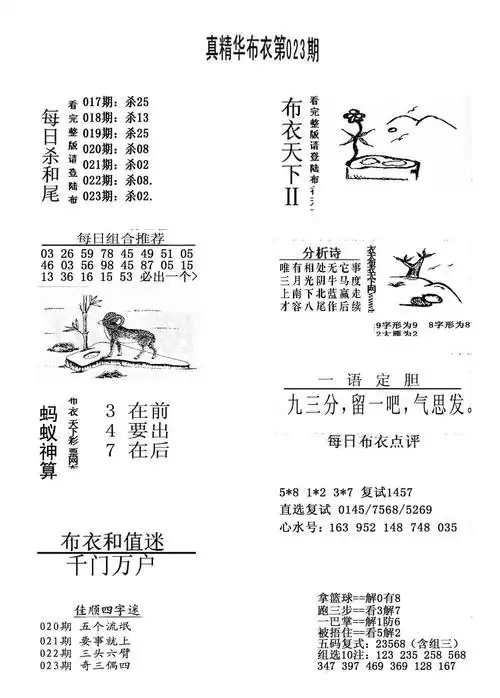 福彩3d精华布衣2