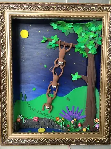 《猴子捞月》～教师作品