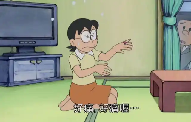 经典动漫:大雄妈妈发现自己的力气变大了