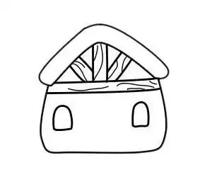 森林里的小木屋简笔画视频