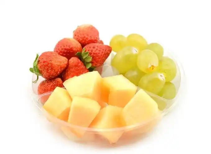 4,现切果盒除了以上三个店内的硬件之外,装现切水果的盒子也是必备的