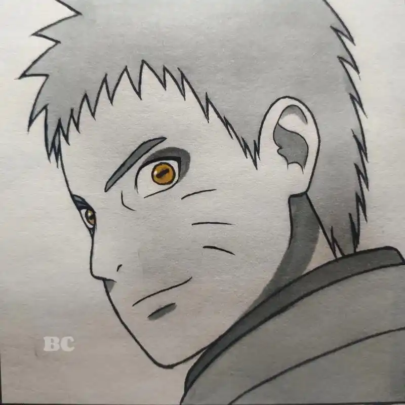 我的青春回头看了我一眼.#鸣人#手绘#临摹#绘画过程 - 抖音