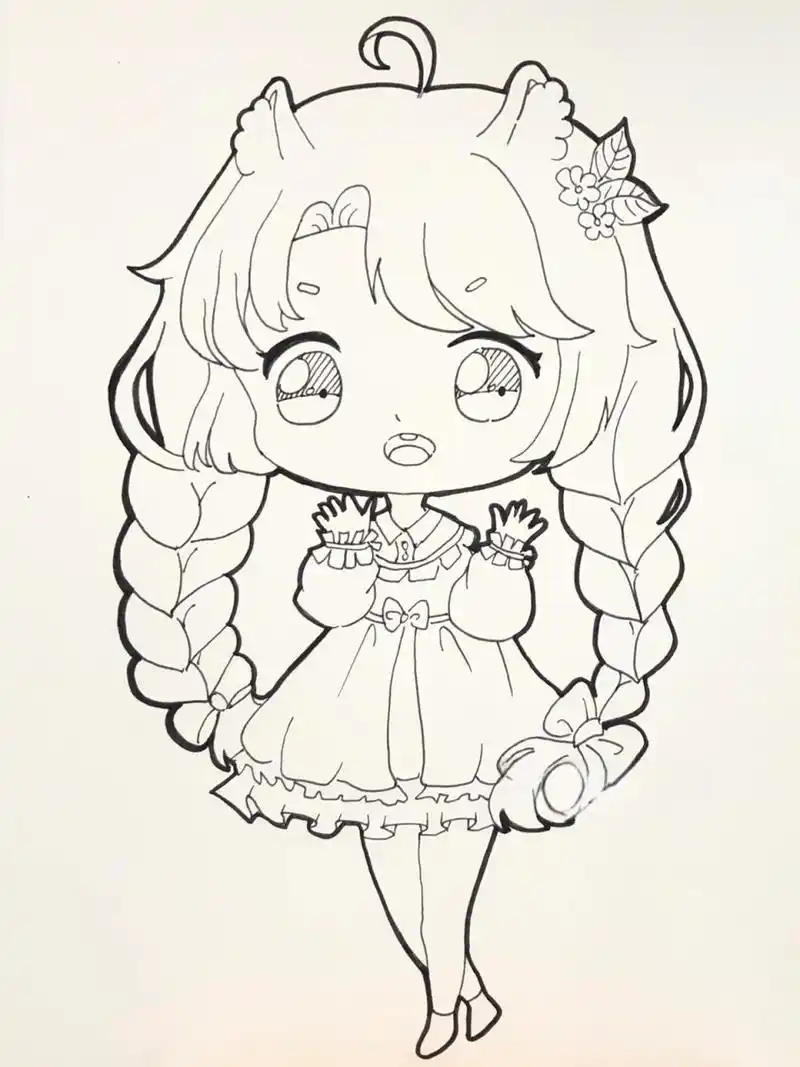 q版动漫|可爱女生 马克笔:米娅 纸:荷兰白卡