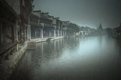 姑苏,晨雨中,坐在暮秋的光韵里,一个人,一本书,观赏江南烟雨美景,一