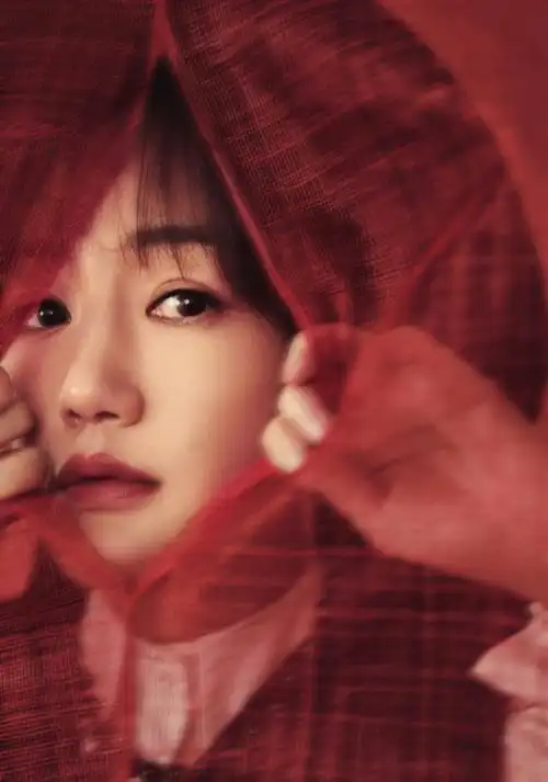 薛佳凝红色薄纱长裙性感图片79