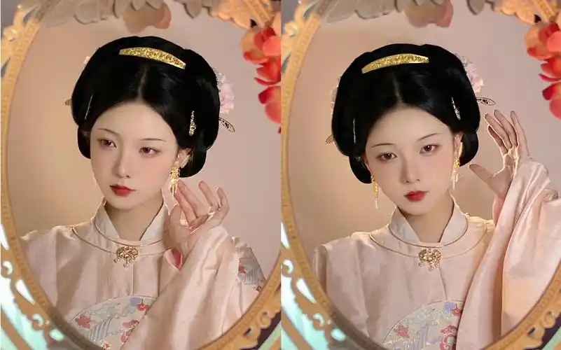 汉服发型教程|富贵温婉明制发型 发包叠叠乐|"芙蓉不及美人妆"