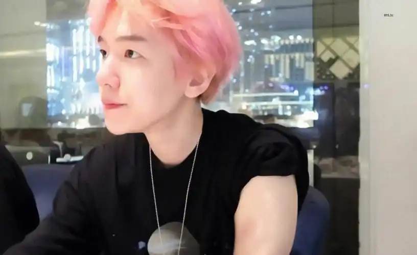 粉色头发的啵啵虎#exo边伯贤