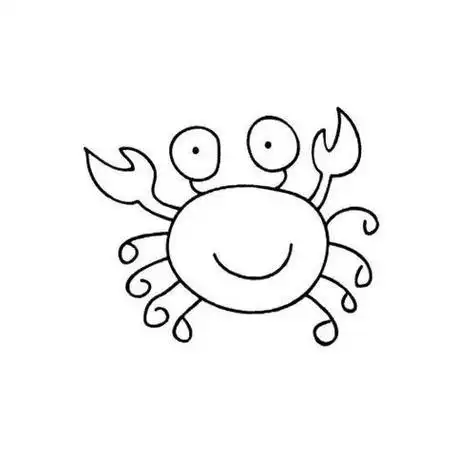 幼儿小班螃蟹简笔画