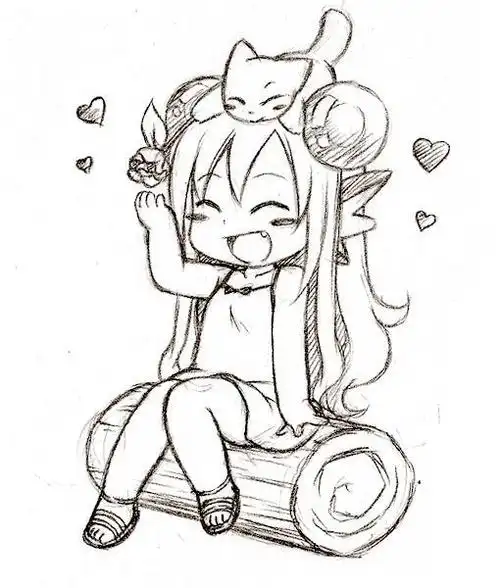 分享一组q版人体线稿素材