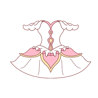 卡通手绘公主裙芭蕾舞裙线条插画矢量装饰