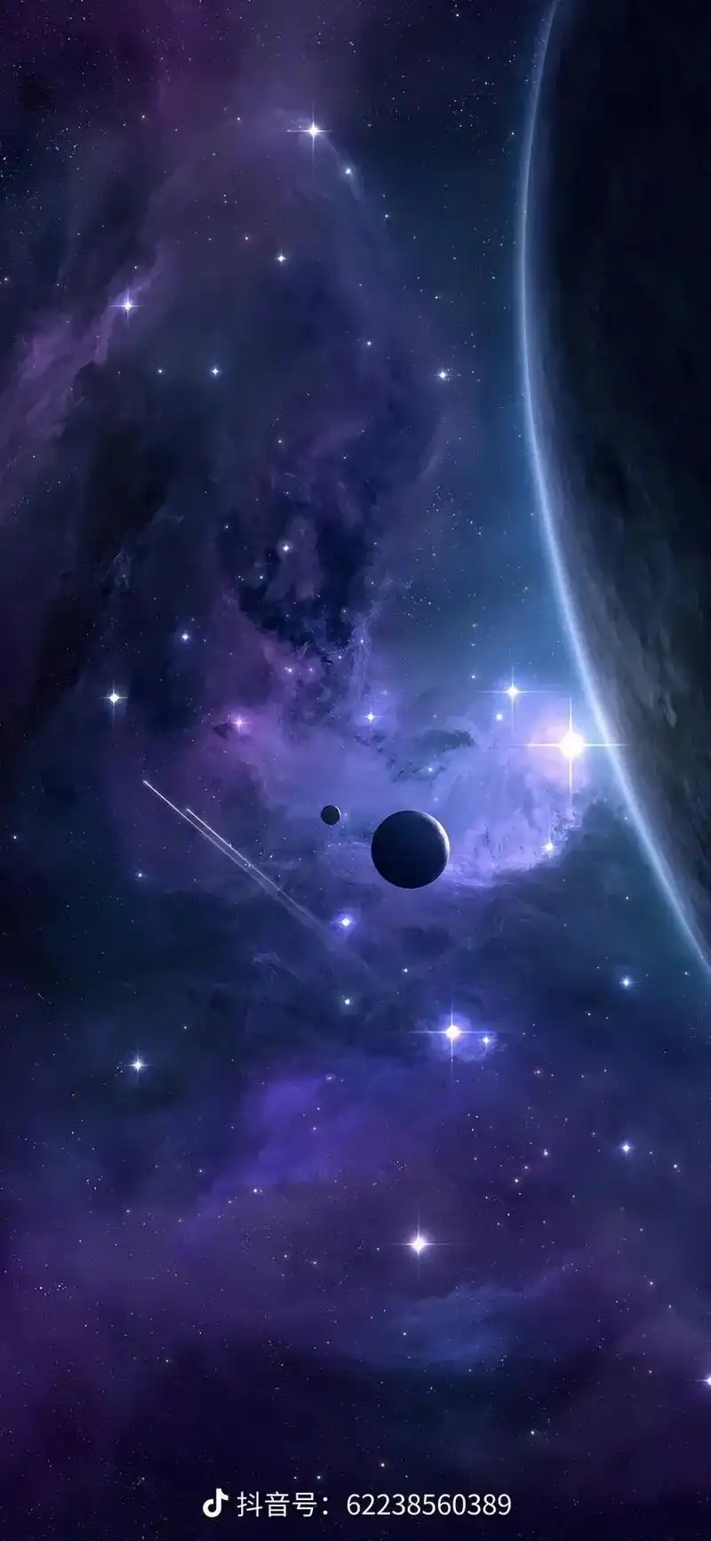 宇宙浩瀚无垠 #梦幻星空 #坠落星 - 抖音