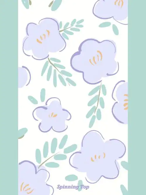 原创壁纸清新小花3色入