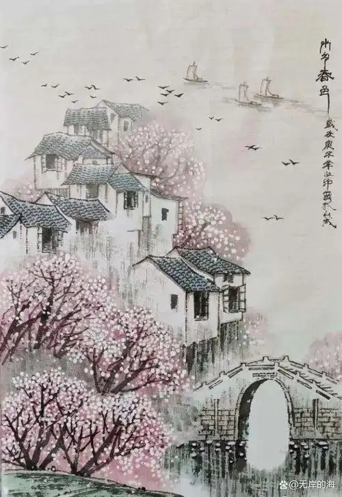 梦里江南,我在烟雨飞花中泅染开来,淡淡的墨,如诗如画.