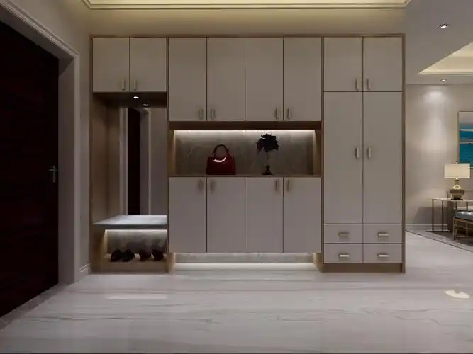 实景图片欣赏-现代风格大户型进门鞋柜效果图-齐装网室内装修效果图