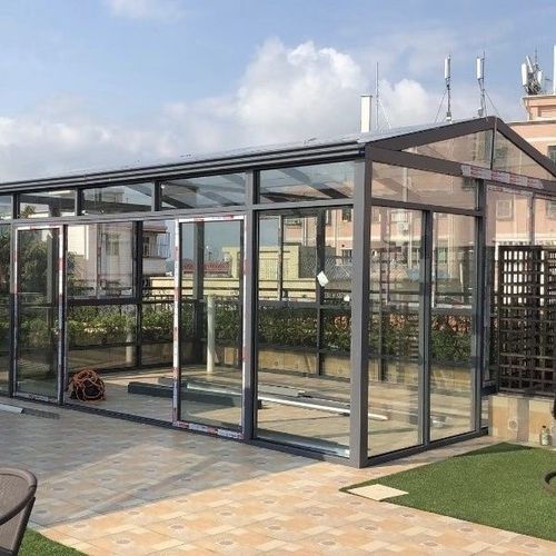 深圳惠州东莞定制铝合金阳光房露台雨棚断桥铝门窗玻璃房封闭阳台