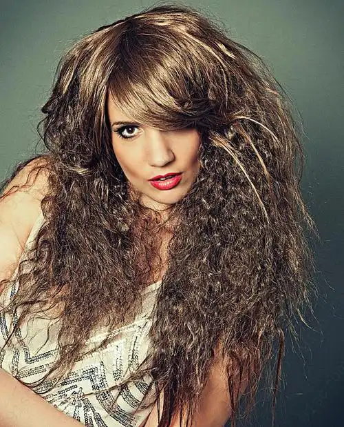 长发爆炸头卷发摄影高清_发型图片_人物图库_高清摄影_91素材