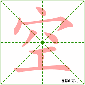 空的笔顺拼音及解释