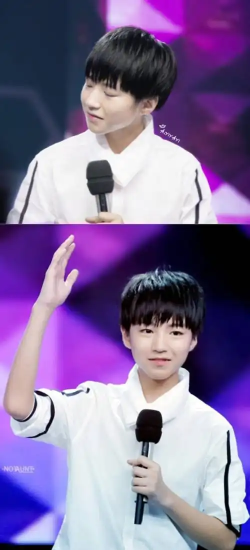 王俊凯 #tfboys王俊凯 《快乐大本营》录制高清,宝宝萌哭啦～持续