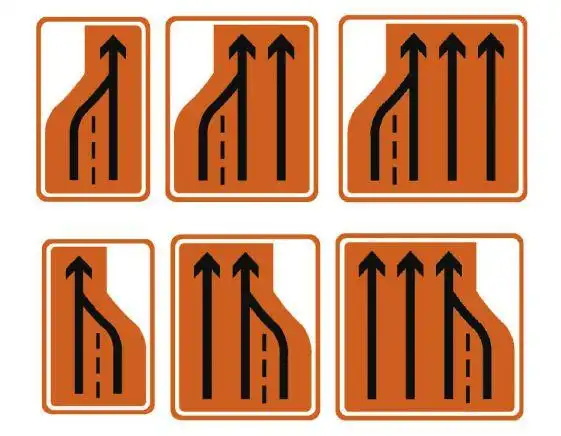 三,改道标志改道标志用以提示车辆改道行驶,用于借用对向车道或改道于